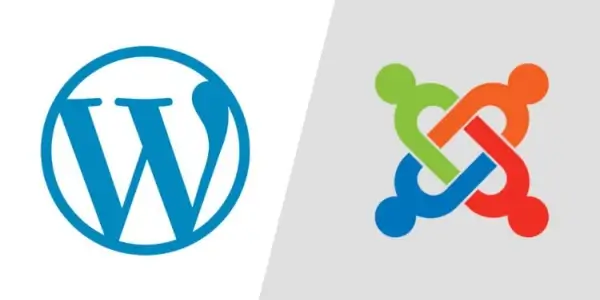 WordPress and Joomla logos next ot each other